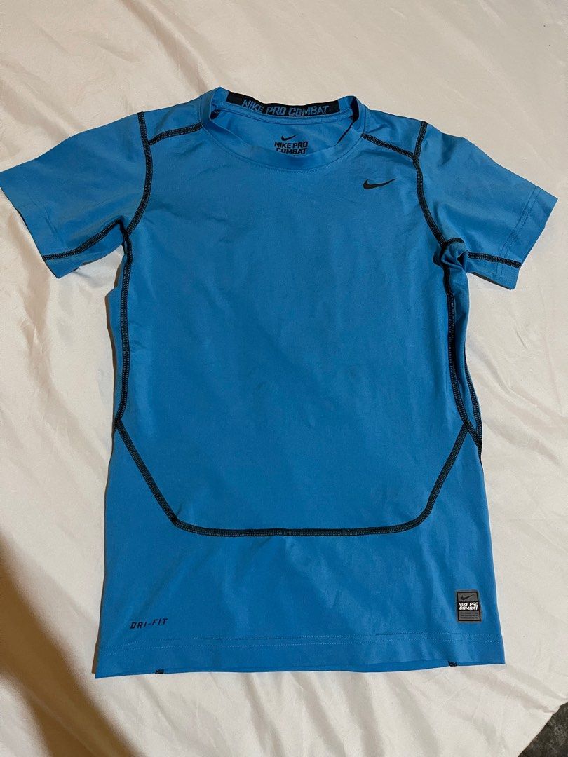 Nike Pro Combat Dri Fit Shirt (Category: Activewear) located in Orani. Submitted by olshop2 (Listing ID 1257304680, Image 1). Description: Size: XL KIDS fit type Can fit Xs-S Women’s LIKE NEW EXCELLENT CONDITION .