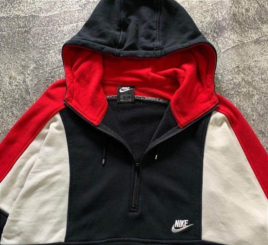 nike colorblock half zip hoodie