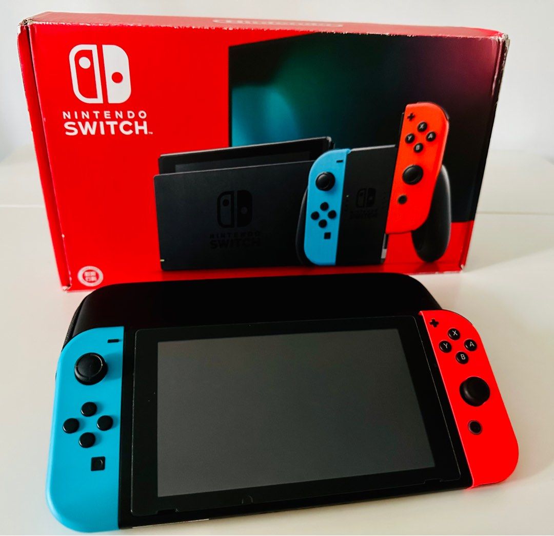 Nintendo Switch(包3Games)全套火牛插座全齊可直上電視玩，(包3 個