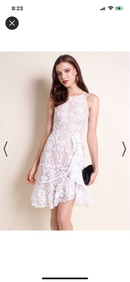 Embroidered Strapless Skater Dress