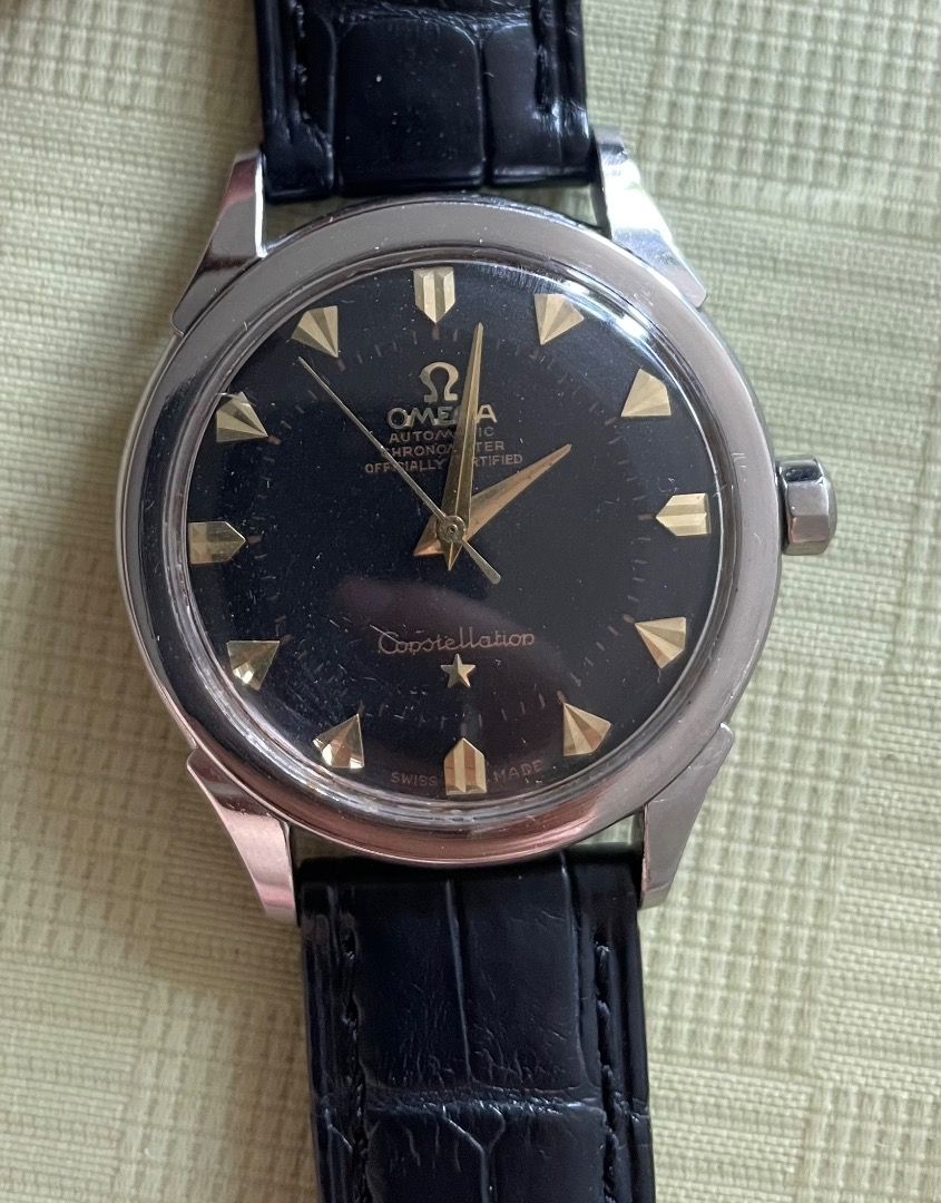 Omega Constellation Perpetual Black Dial 海外 即決-