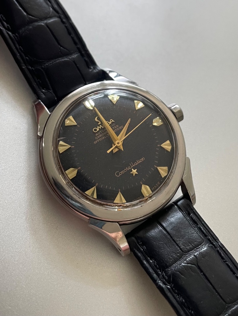 Omega Constellation Perpetual Black Dial 海外 即決-