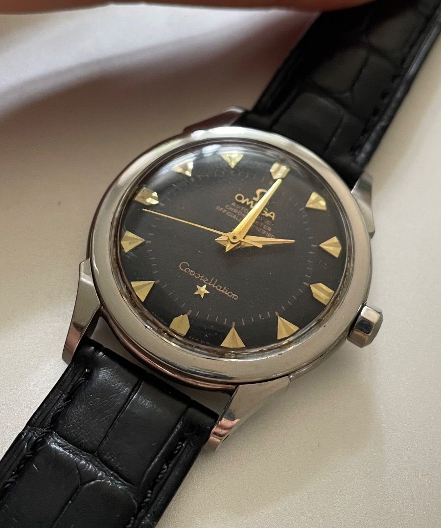 Omega Constellation Perpetual Black Dial 海外 即決-