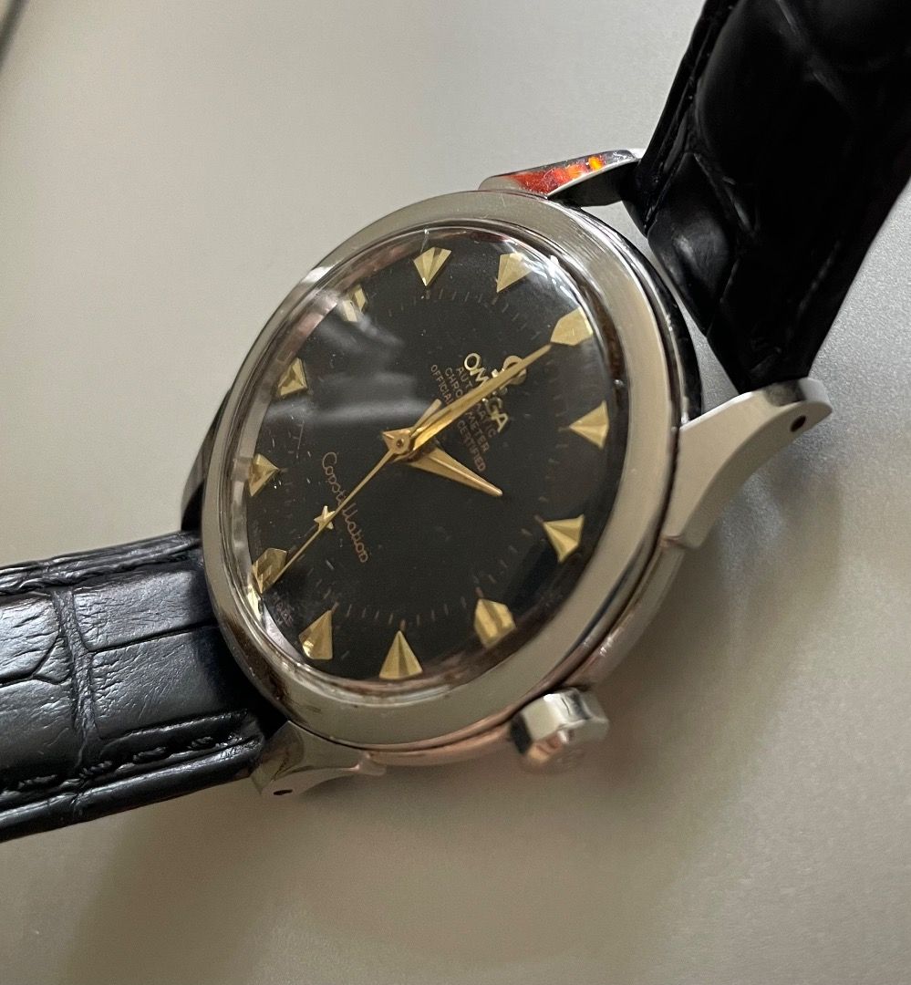 Omega Constellation Perpetual Black Dial 海外 即決-