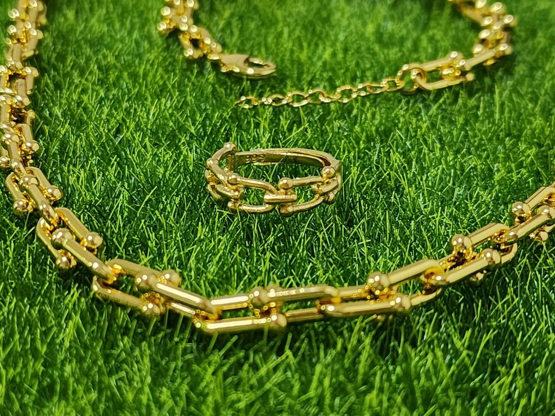 Ore Gold Necklace Bracelet Ring Women s Fashion Jewelry