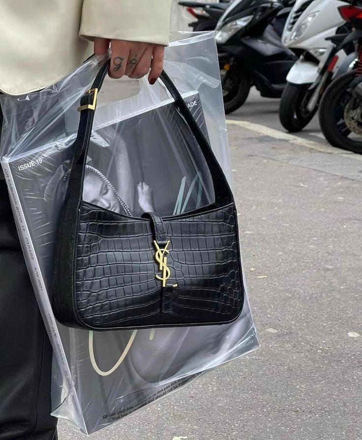 YSL croc sling bag, Luxury, Bags & Wallets on Carousell