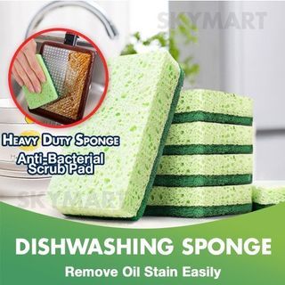 3PCS Kitchen Scrub Sponge Cute Cat Paw Shape Non-Scratch Dishwashing Sponge  Heavy Duty Scrub Pad for Cleaning Dish Scrubber