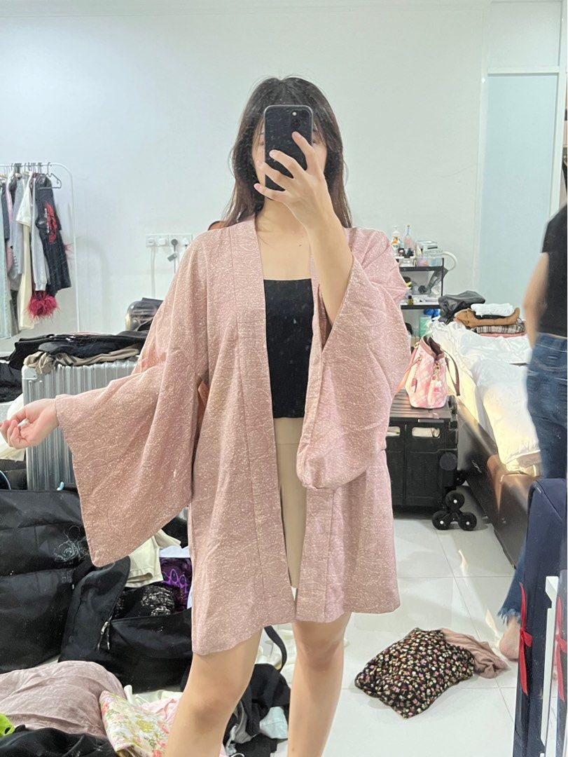 Kimono cardigan pink outlet