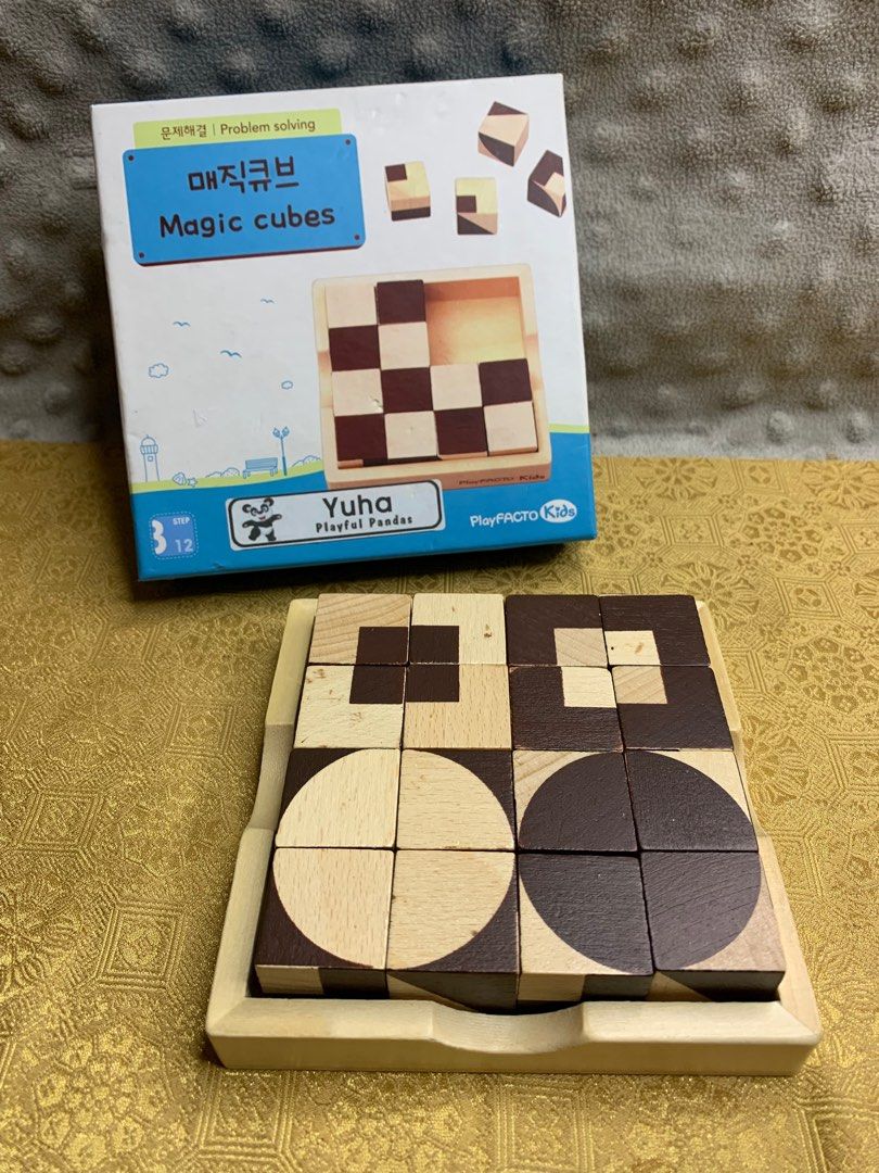 Playfactokids wooden magic cubes puzzle, Hobbies & Toys, Toys & Games ...