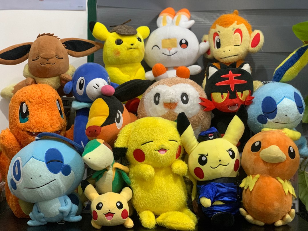 Pokemon Starter Plushies, Hobbies & Toys, Toys & Games on Carousell