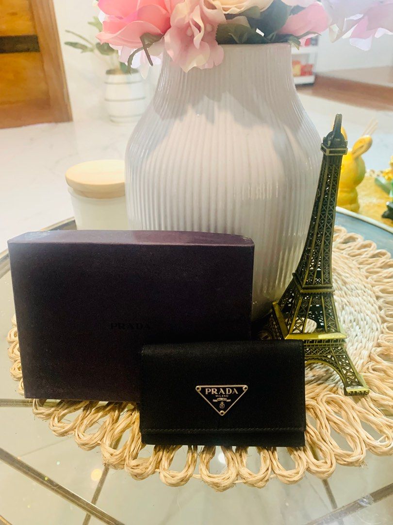 prada key holder, Luxury, Bags & Wallets on Carousell