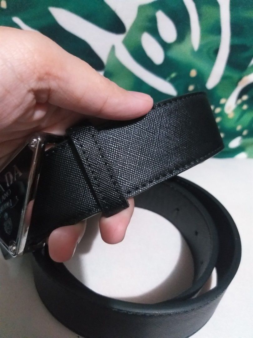 Saffiano leather belt on sale