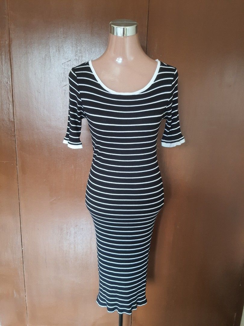 Forever 21 striped bodycon dress top