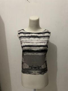 Promod Crop Top Abstract