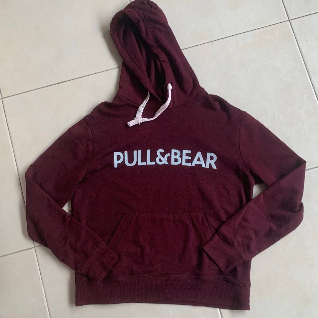 Pull and clearance bear burgundy hoodie