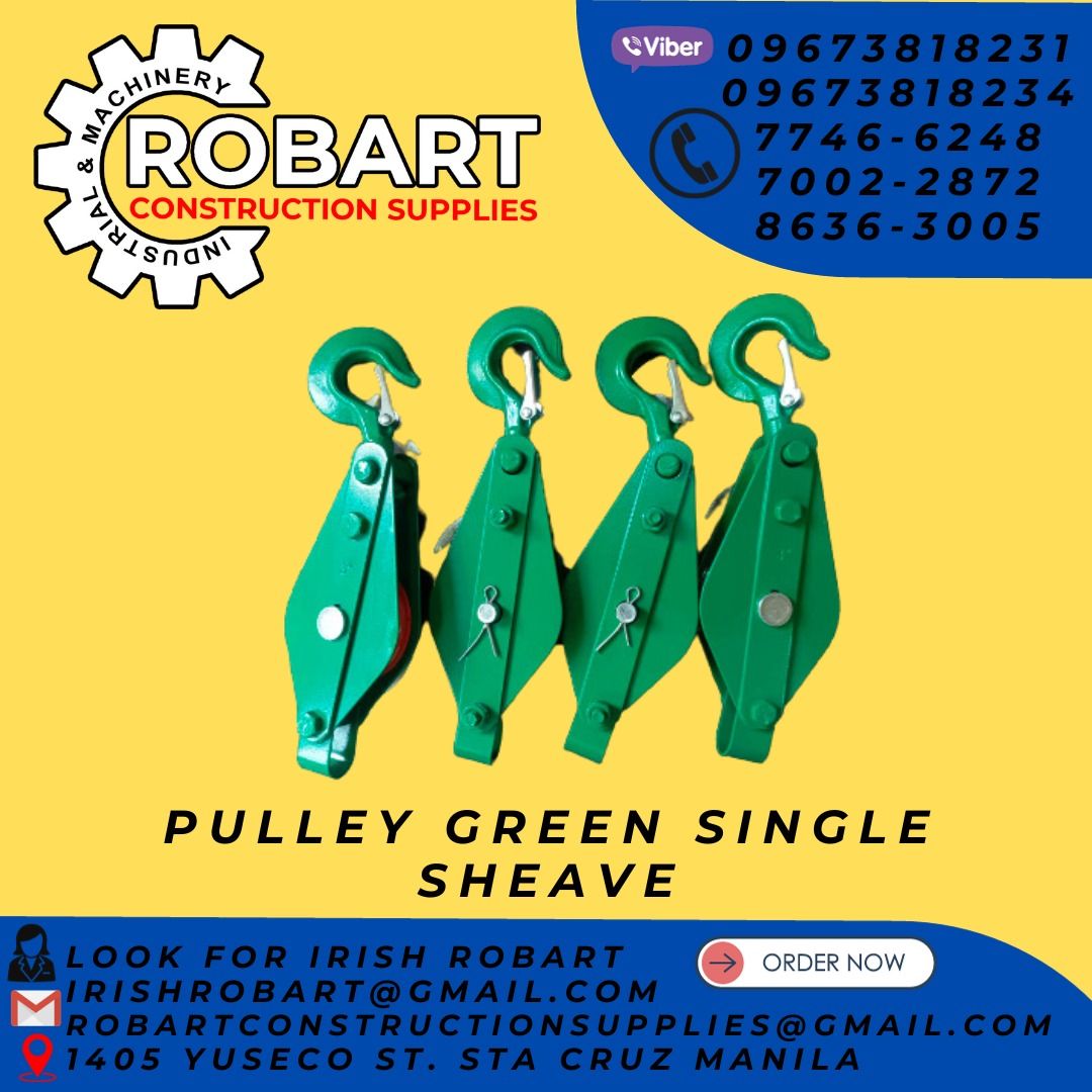 Pulley Green Single Sheave, Commercial & Industrial, Construction Tools ...