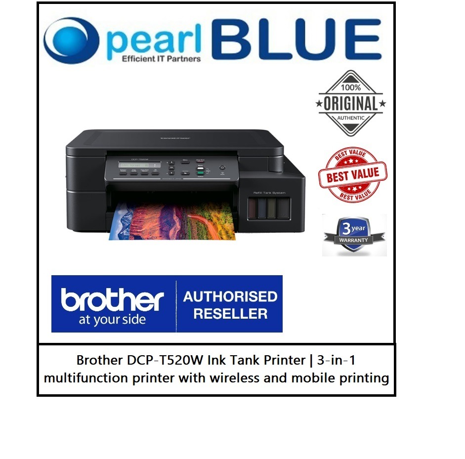 [READY STOCK]Brother DCPT520W Ink Tank Printer 3in1 multifunction