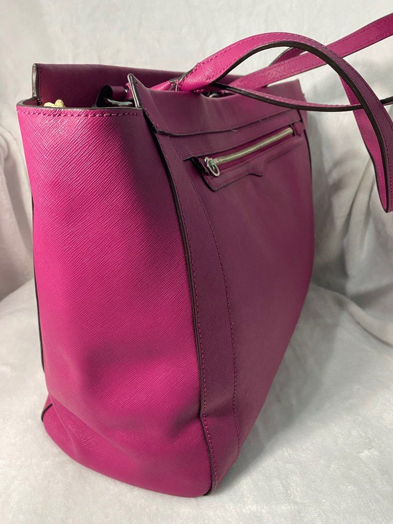 Rebecca Minkoff Tote Bag (Category: Luxury Bags & Wallets) located in Davao. Submitted by luckybagsph (Listing ID 1257253572, Image 2). Description: Rebecca Minkoff Large Tote Bag Fuschia Pink Saffiano Leather 100% Genuine Leather Silver Hardwares 1 zippered pocket outside 2 spacious main compartments divided by zippered compartment 2 open pockets and 1 zip pocket inside Preloved in good condition Expect signs of usage coz it’s preloved No bakbak