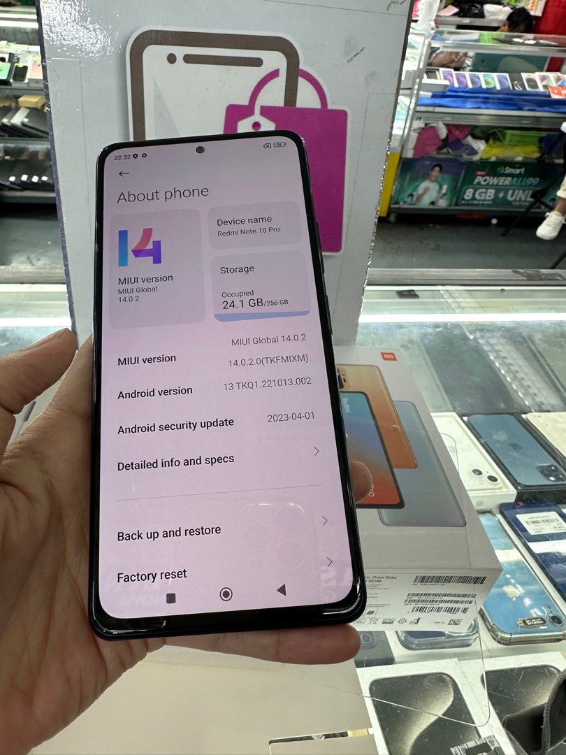redmi note 10 pro 8/256gb good as new (Category: Xiaomi) located in Cainta. Submitted by vine_gadget_shop (Listing ID 1257314731, Image 2). Description: redmi note 10 pro 8/256gb good as new complete package pick up store greenhills shopping center we accept trade in we accept credit card installment we do cod and door to door we ship nationwide for fast transaction call 09277368323 look for vine.