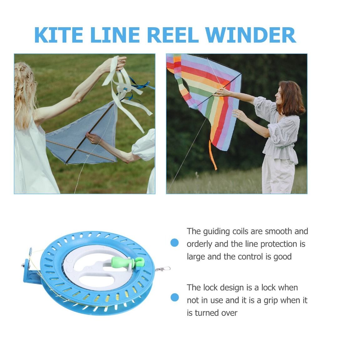Reel Winder, Winding Reel Grip Wheel 150m Pro Tools with 7inches Reel Pro  Tools Spool Kite Flying Accessories 2pcs, 興趣及遊戲, 玩具& 遊戲類- Carousell