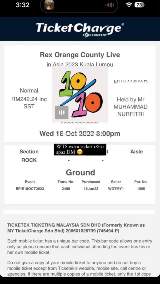 REX ORANGE COUNTY KUALA LUMPUR, Tickets & Vouchers, Event Tickets on Carousell