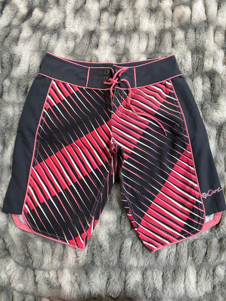 [RIPCURL] pink gray board shorts, Women's Fashion, Bottoms, Shorts on