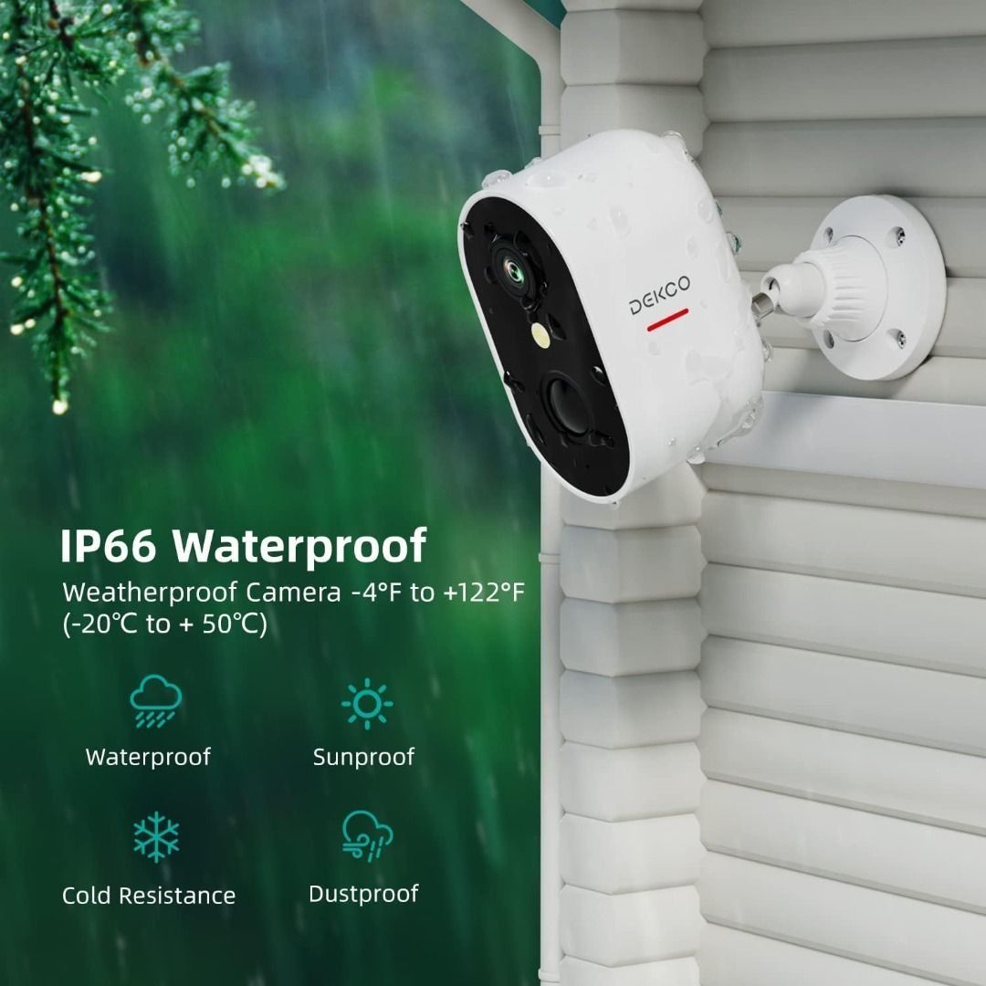  wansview Outdoor Security Camera, 1080P Wireless WiFi Home  Surveillance Waterproof Camera with Night Vision, Motion Detection, Remote  Access, Compatible with Alexa-W4, White : Electronics