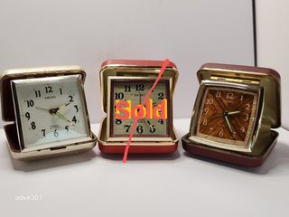 Seiko vintage alarm Clock 昭和時代  摺合式 上鏈機械式  旅行鬧鐘 古董 摺疊 旅行 懷舊  SHOWA era  注意：標價係每一個的售價 由$480起