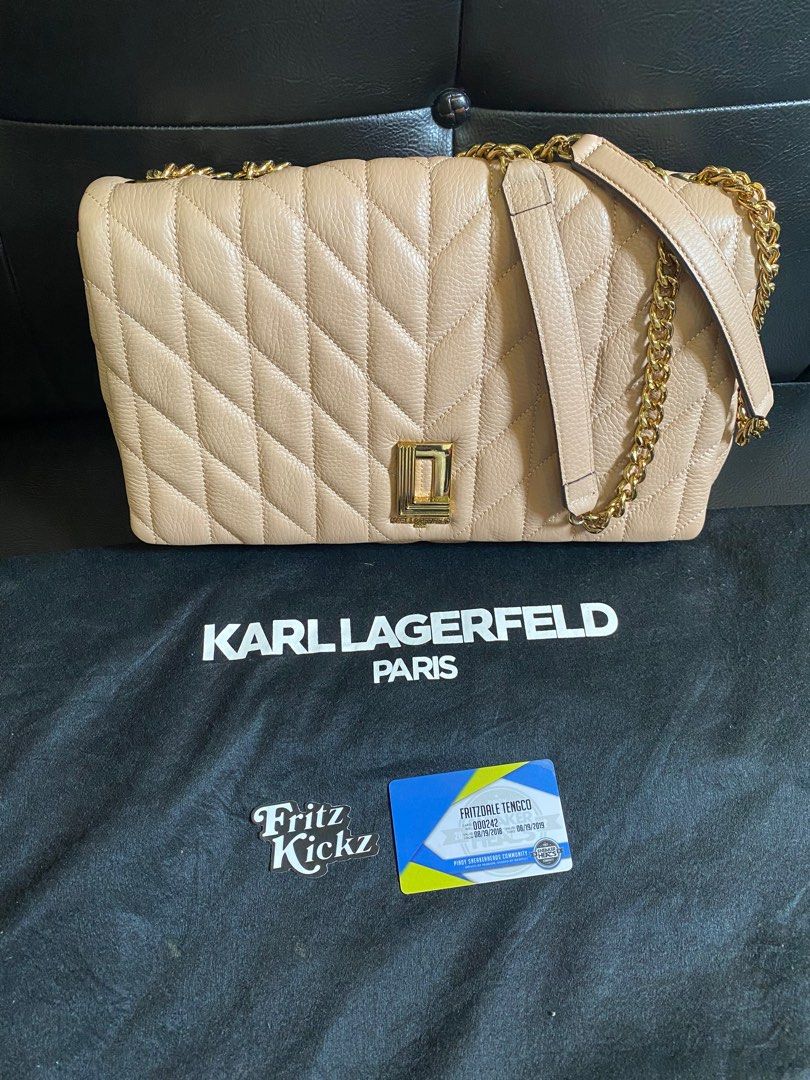 Karl Lagerfeld Lafayette Small Double Top Handle Shoulder Bag in