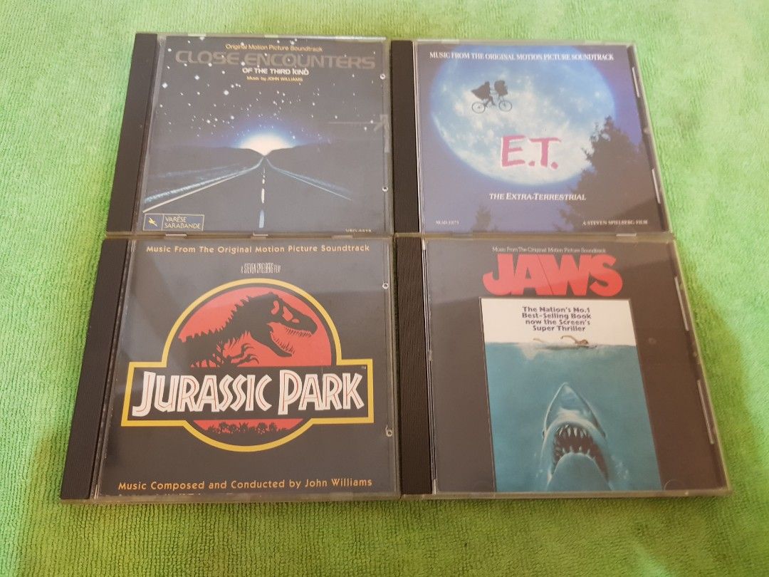 CD　CDs　Close　Media,　First　Park,　Jurassic　Films　Kind,　Soundtrack　Press　Spielberg　Steven　Of　on　Third　Toys,　Jaws,　The　Albums　DVDs　Set,　Music　Hobbies　Encounters　Carousell