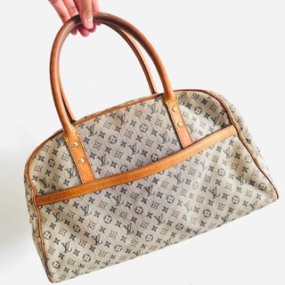 Louis Vuitton Fusain Monogram Mini Lin Saumur Shoulder Bag