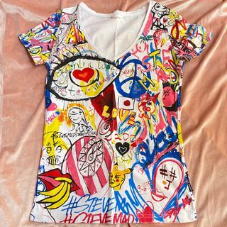 Steve Madden Colorful Grafitti Tshirt