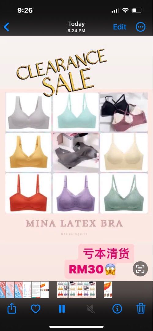 SG InStock) Natural Japan W Support Metwo Wireless Latex Bra. Many