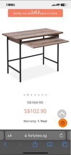 Study table with keyboard drawer