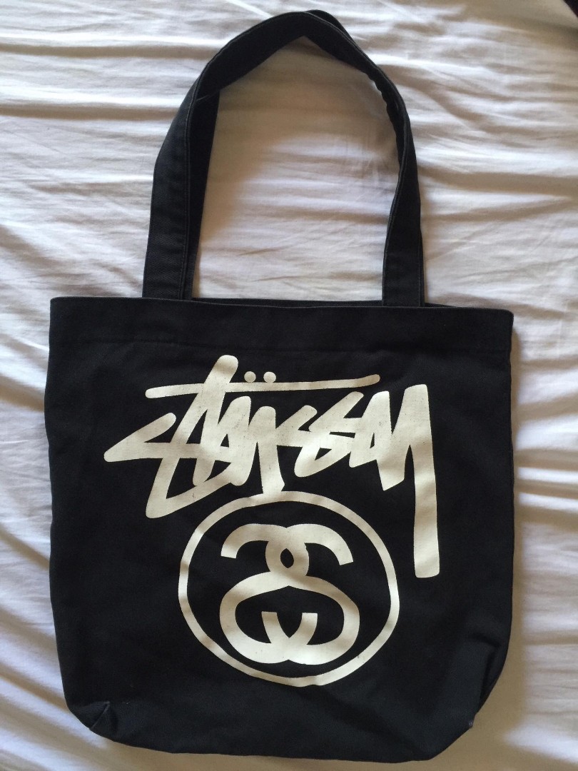 STUSSY CUSTOMIZED TOTE BAG, Women's Fashion, Bags & Wallets, Tote Bags ...