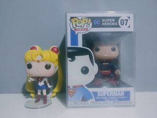 Superman and Sailor Moon Funko Pop