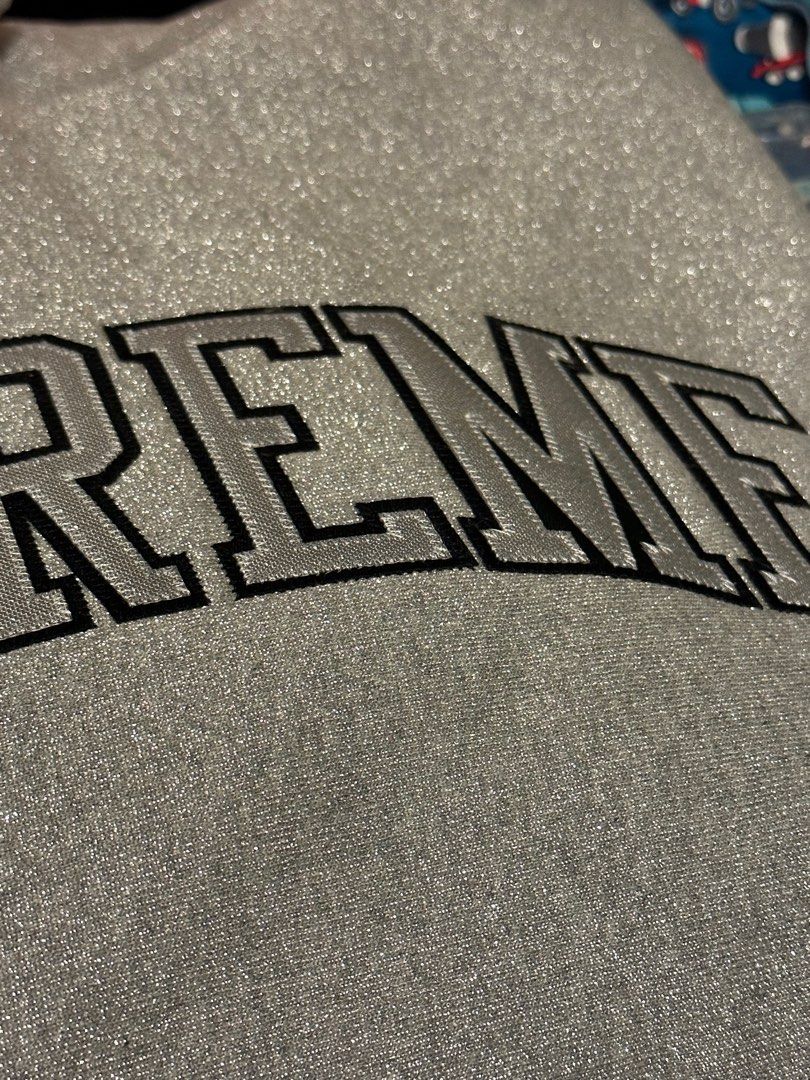 supreme 23ss glitter arc hooded sweatshirt 灰色L, 她的時尚, 上衣