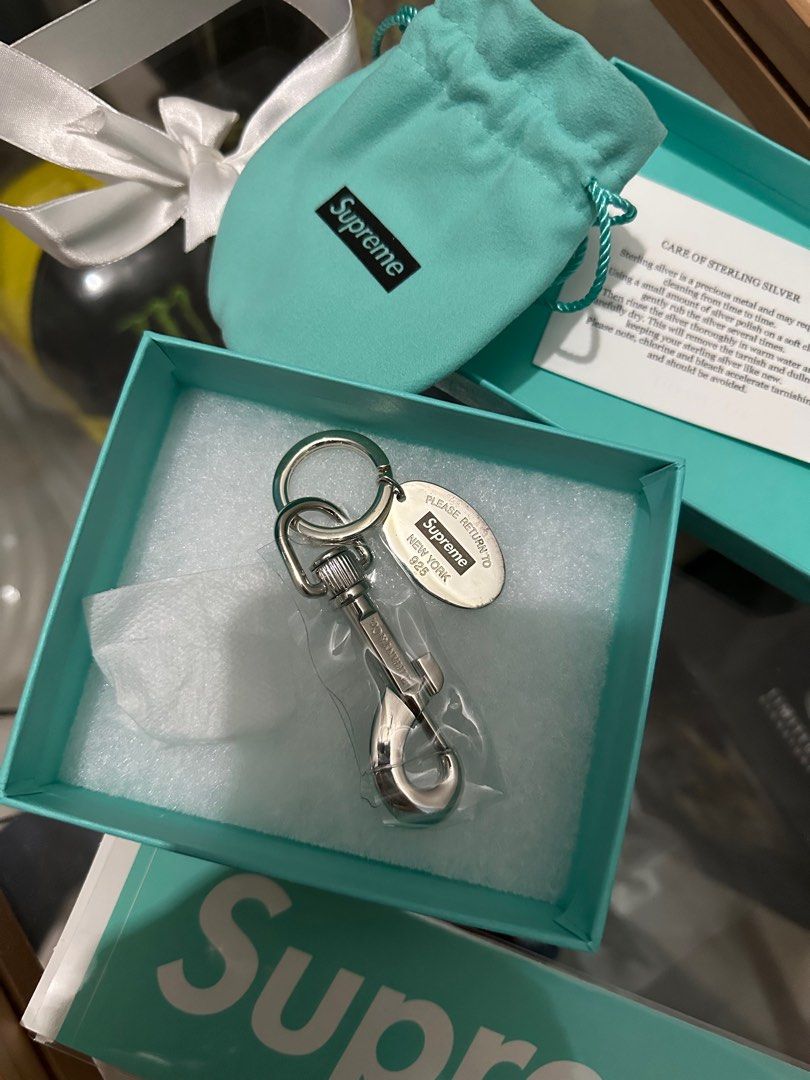 Supreme Tiffany & Co. Return to Tiffany Oval Tag Keyring, Men's