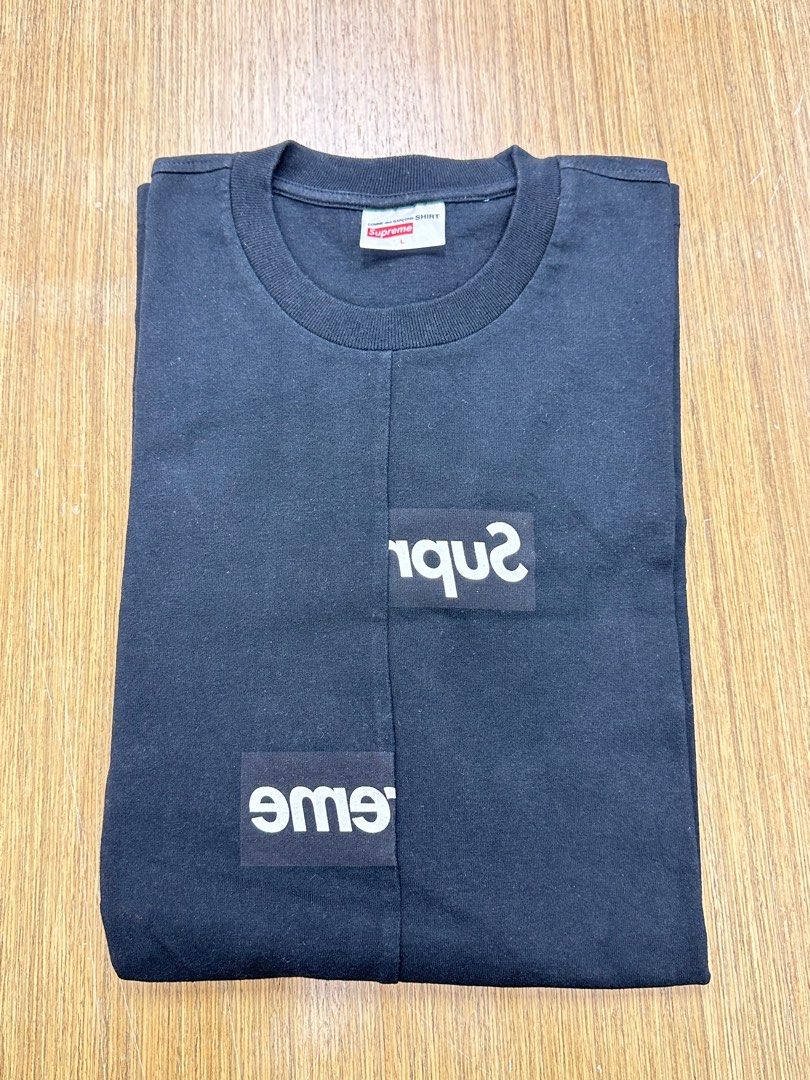 Supreme x Comme des Garcons box logo tee, 男裝, 上身及套裝, T