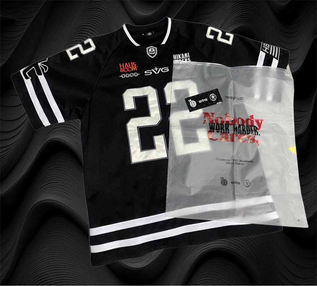 SVG x Hausboom Music 2023 🖤 NFL Jerseys in 240 GSM eyelet