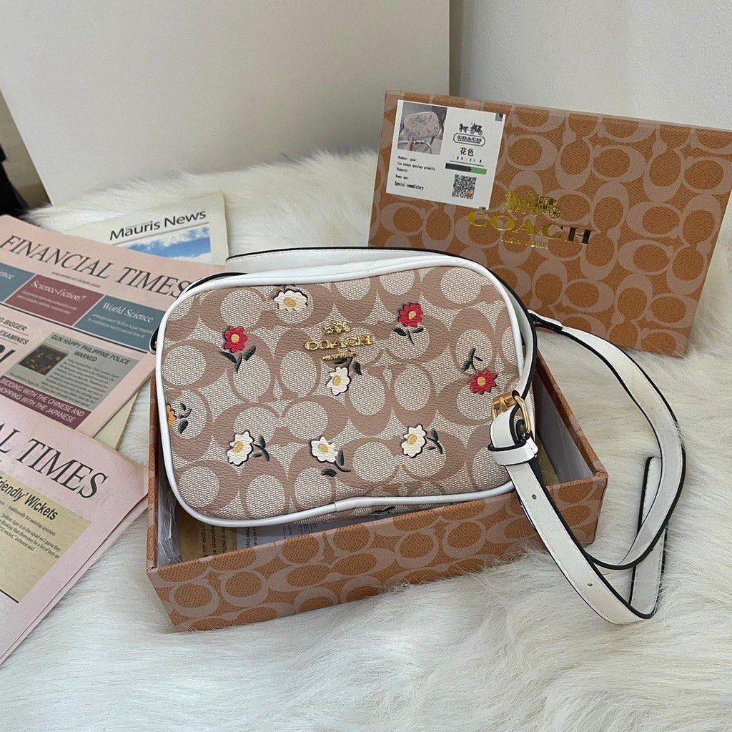 TAS Coach Mini Jamie Camera Bag In Signature Canvas With Nostalgic