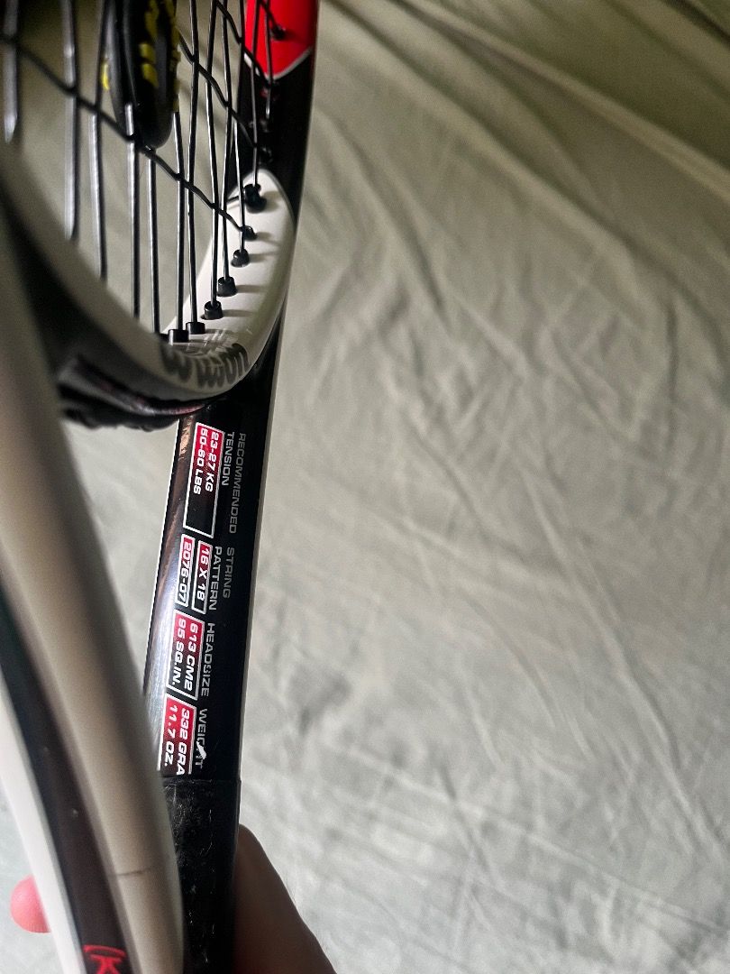 Tennis Racket - Wilson K-FACTOR 95 (27 cm), Sports Equipment, Sports ...