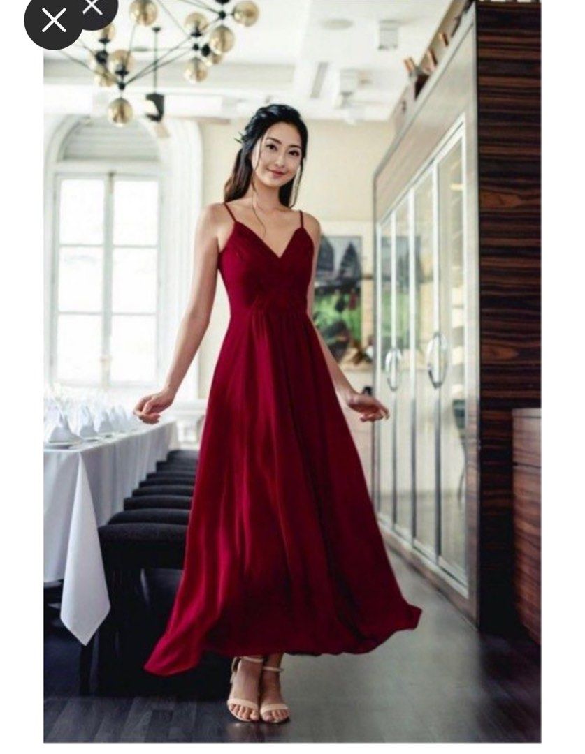Red maxi outlet cocktail dress