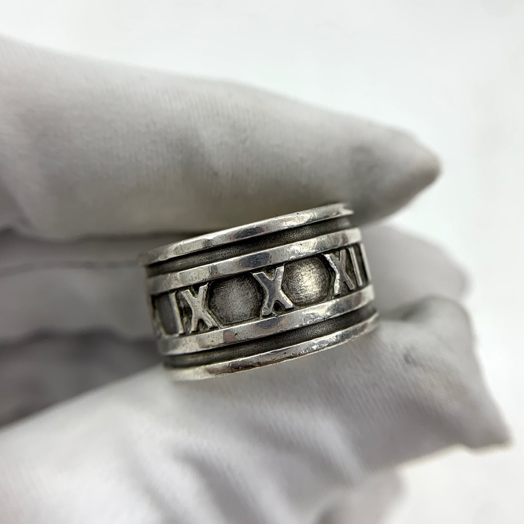 Tiffany atlas store ring silver