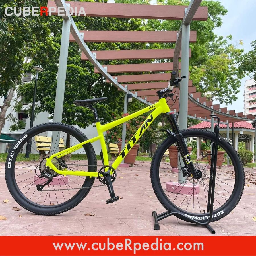 TITAN XC 27.5 MTB Yellow Frame Black Word Sports Equipment Bicycles Parts Bicycles on Carousell