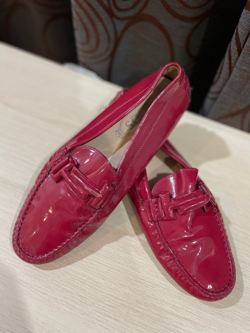 Tod's Woman Loafers Red Size 7 Soft Leather