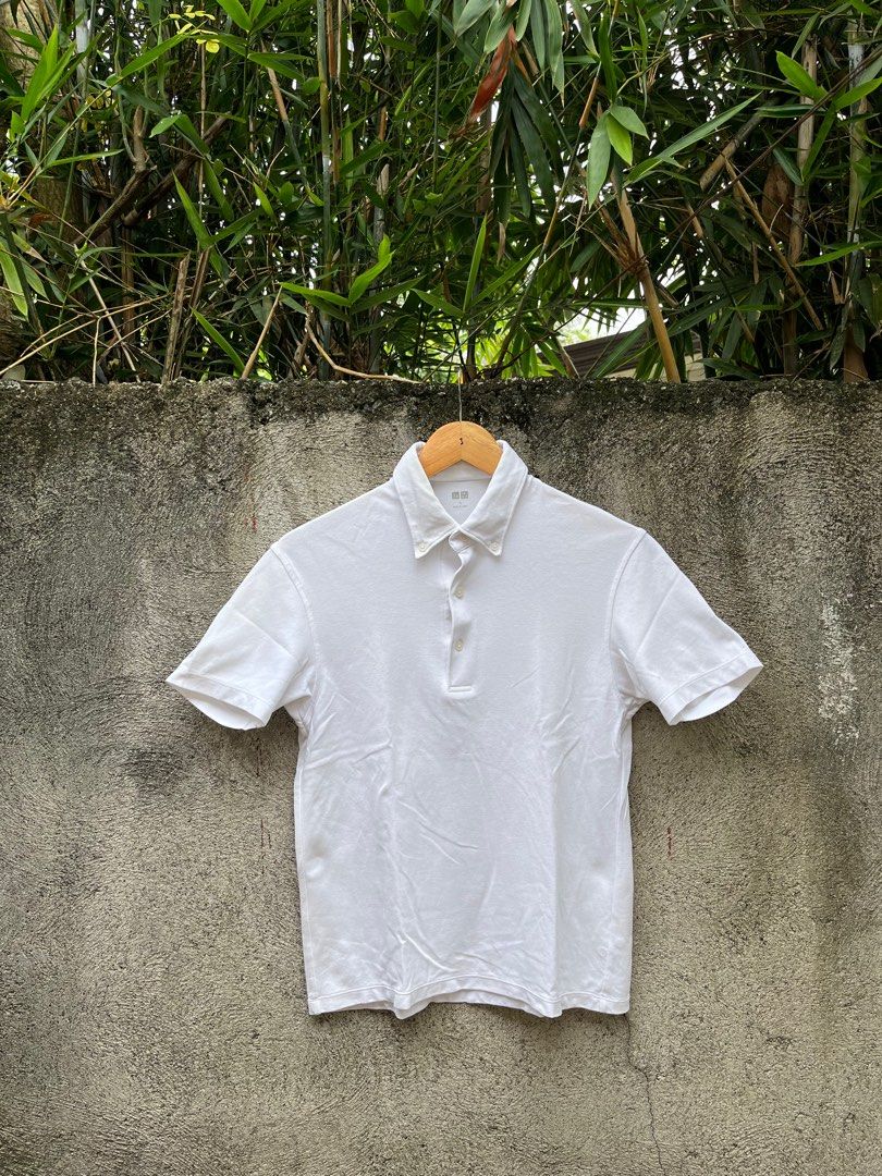 Uniqlo white polo shirt Men s Fashion Tops Sets Tshirts