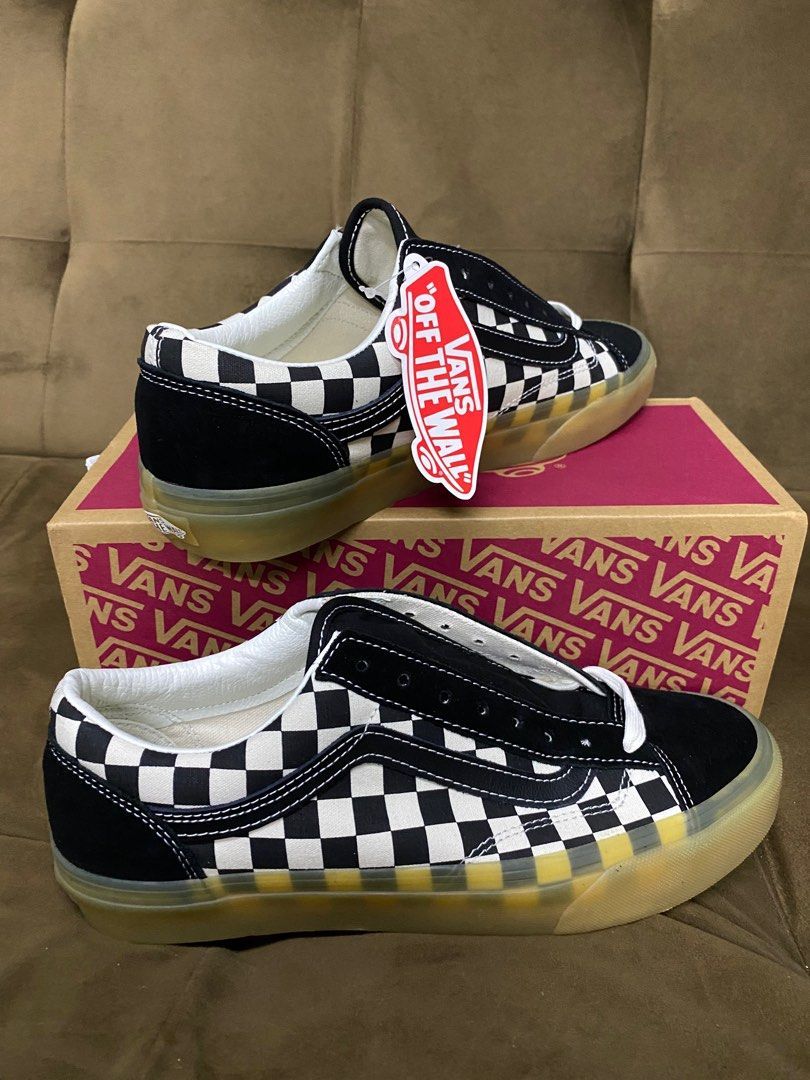 Vans checkerboard hot sale gumsole