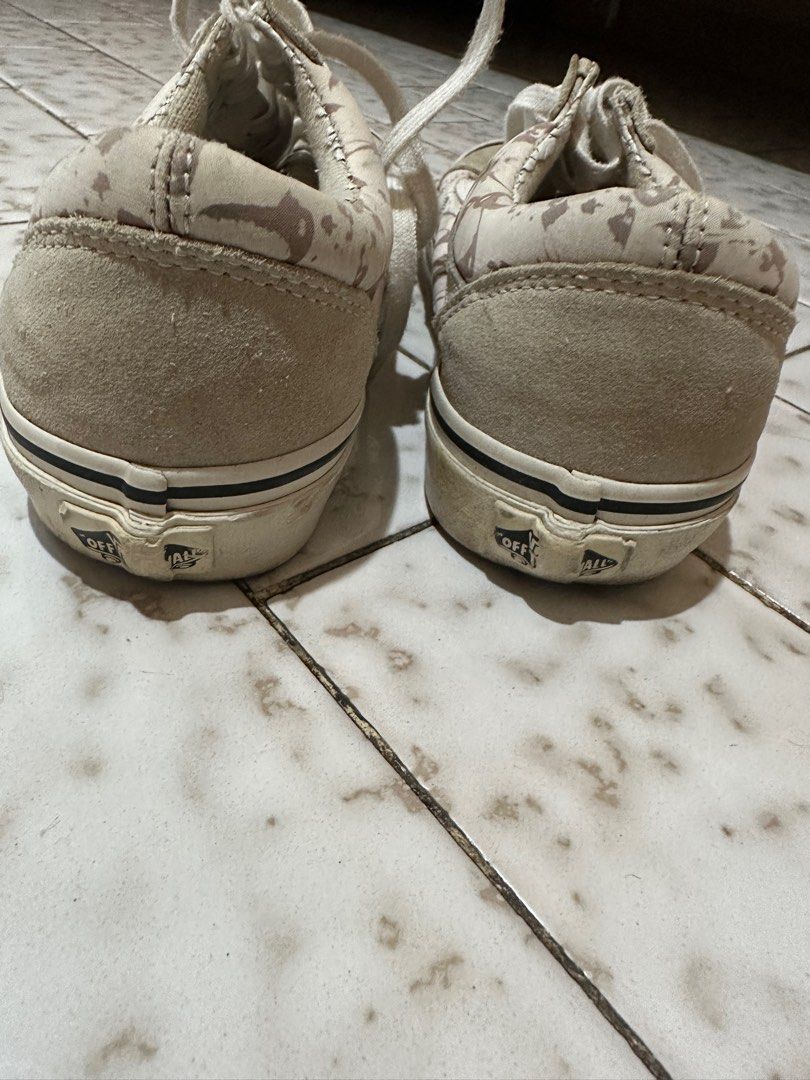 vans old skool broken white