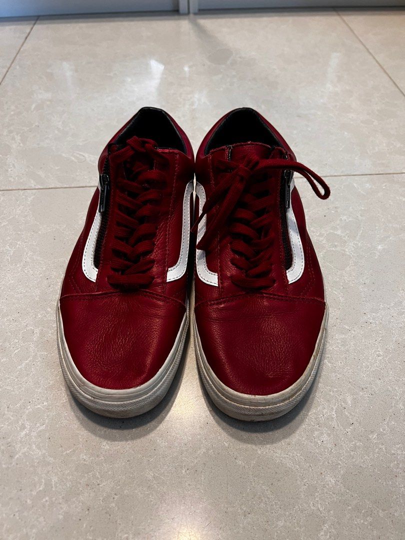 Vans old deals skool zip red